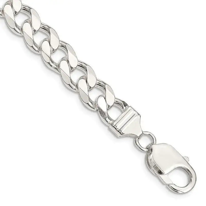 Sterling Silver 9mm Curb Chain Bracelet - Larson Jewelers
