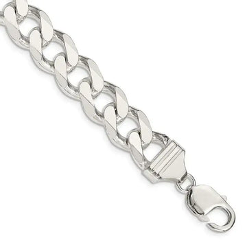 Sterling Silver 13mm Curb Chain Bracelet - Larson Jewelers