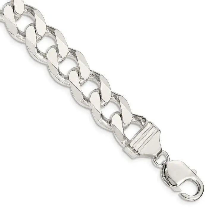 Sterling Silver 13mm Curb Chain Bracelet - Larson Jewelers