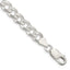 Bracelet chaîne gourmette pavée en argent sterling de 7,5 mm