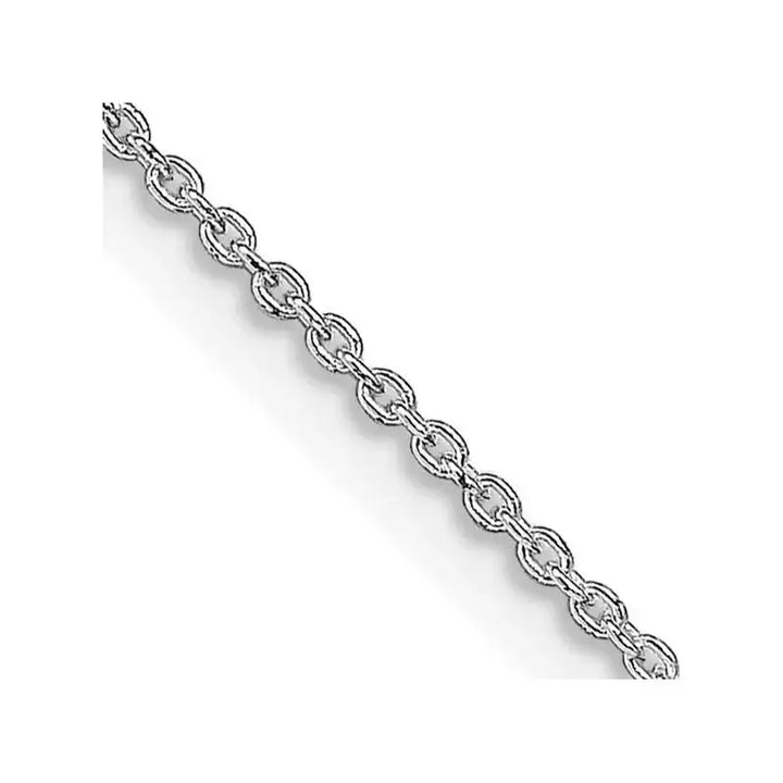 Sterling Silver Rhodium-plated 1mm Cable Chain Necklace w/4in ext. - Larson Jewelers