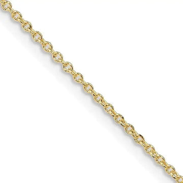 Sterling Silver 1.25mm Cable Chain Necklace w .25mic Gold Plate - Larson Jewelers