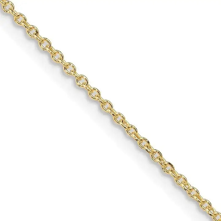 Sterling Silver 1.25mm Cable Chain Necklace w .25mic Gold Plate - Larson Jewelers