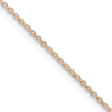 Sterling Silver 1.25mm Cable Chain Necklace w/ Rose Gold Plated - Larson Jewelers