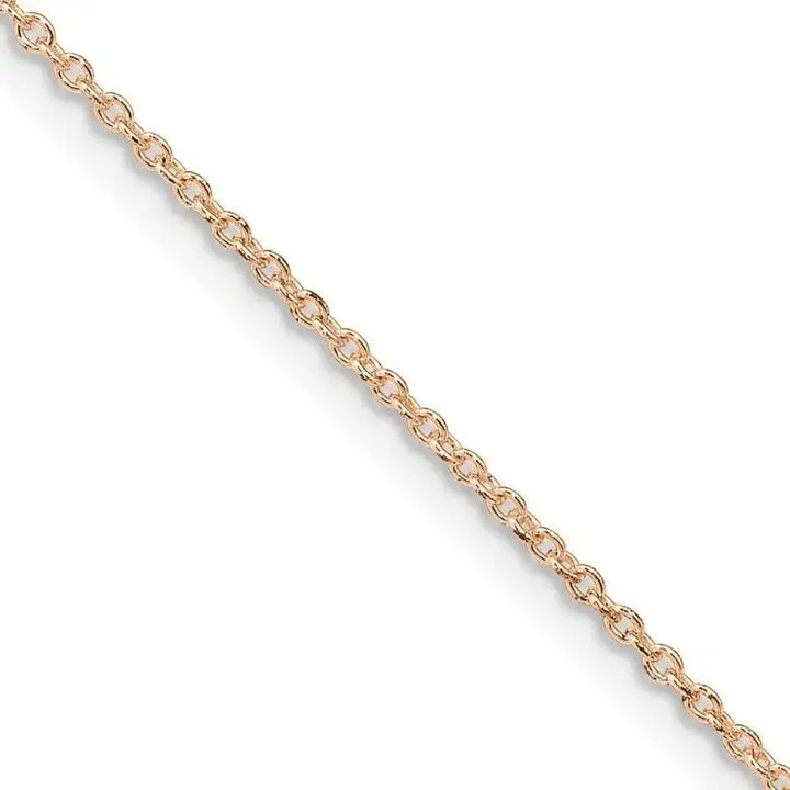 Sterling Silver 1.25mm Cable Chain Necklace w/ Rose Gold Plated - Larson Jewelers