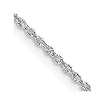 Sterling Silver Rhodium-plated 1.5mm Cable Chain Necklace w/4in ext. - Larson Jewelers