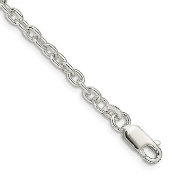 Sterling Silver 3.5mm Cable Chain Bracelet - Larson Jewelers