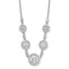 Cheryl M Sterling Silver Rhodium-plated Brilliant-cut CZ Fancy Halo Circles 18 Inch Necklace