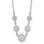 Cheryl M Sterling Silver Rhodium-plated Brilliant-cut CZ Fancy Halo Circles 18 Inch Necklace