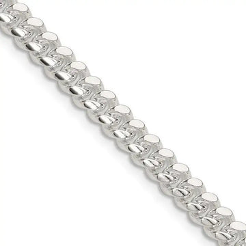 Sterling Silver Polished 5.7mm Domed Curb Chain Necklace - Larson Jewelers