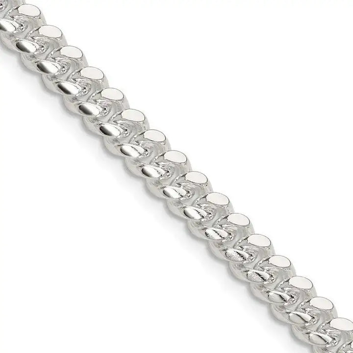 Sterling Silver Polished 5.7mm Domed Curb Chain Necklace - Larson Jewelers