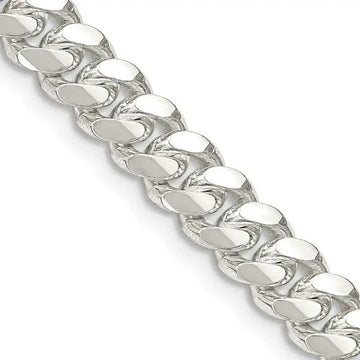Sterling Silver 6.4mm Polished Domed Curb Chain Necklace - Larson Jewelers