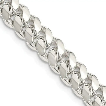 Sterling Silver 7.25mm Polished Domed Curb Chain Necklace - Larson Jewelers