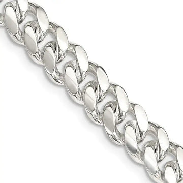 Sterling Silver 7.8mm Polished Domed Curb Chain Necklace - Larson Jewelers