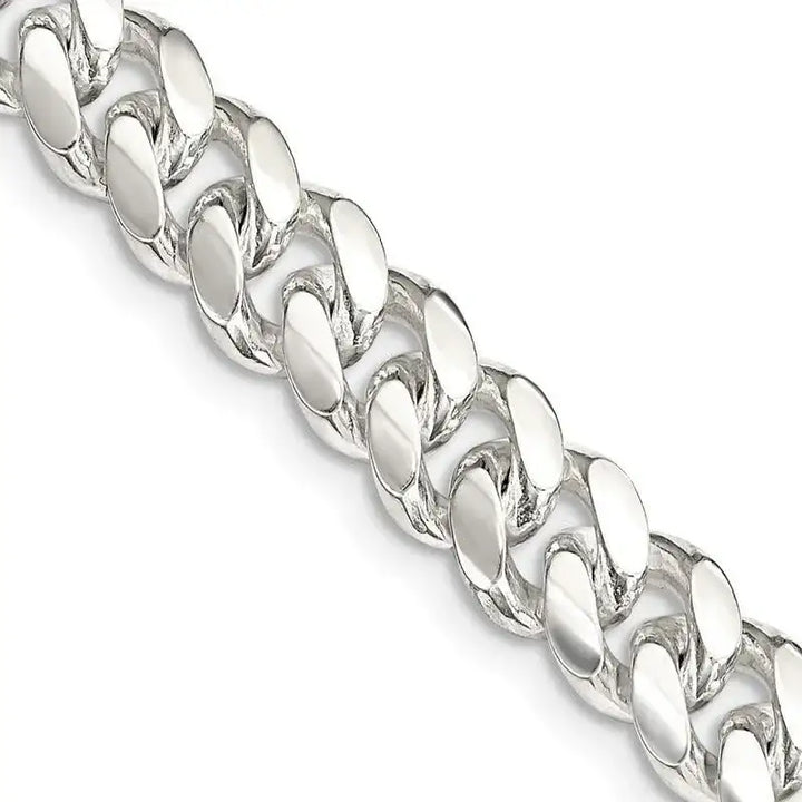 Sterling Silver 7.8mm Polished Domed Curb Chain Necklace - Larson Jewelers