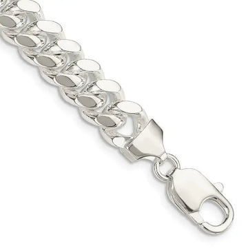 Sterling Silver 9mm Polished Domed Curb Chain Bracelet - Larson Jewelers