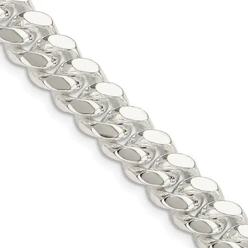 Sterling Silver 9mm Polished Domed Curb Chain Necklace - Larson Jewelers