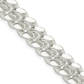 Sterling Silver 10.5mm Polished Domed Curb Chain Necklace - Larson Jewelers