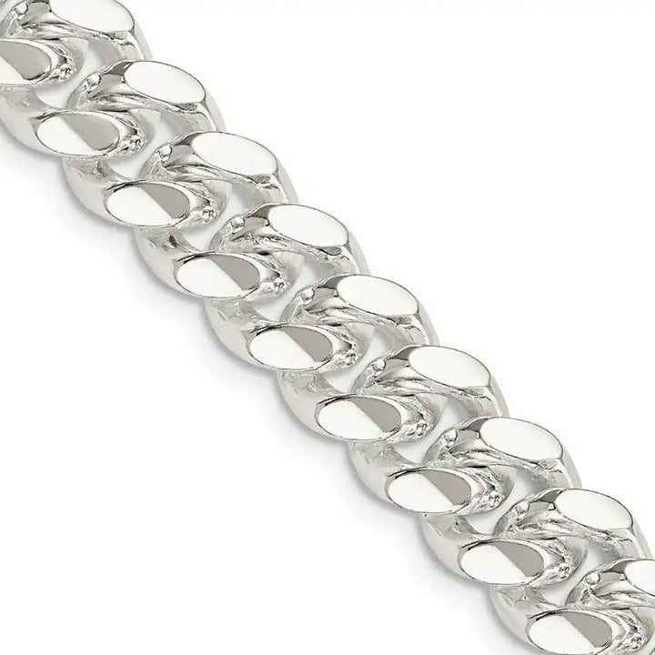 Sterling Silver 10.5mm Polished Domed Curb Chain Necklace - Larson Jewelers