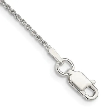 Sterling Silver 1.1mm Diamond-cut Rope Chain Bracelet - Larson Jewelers
