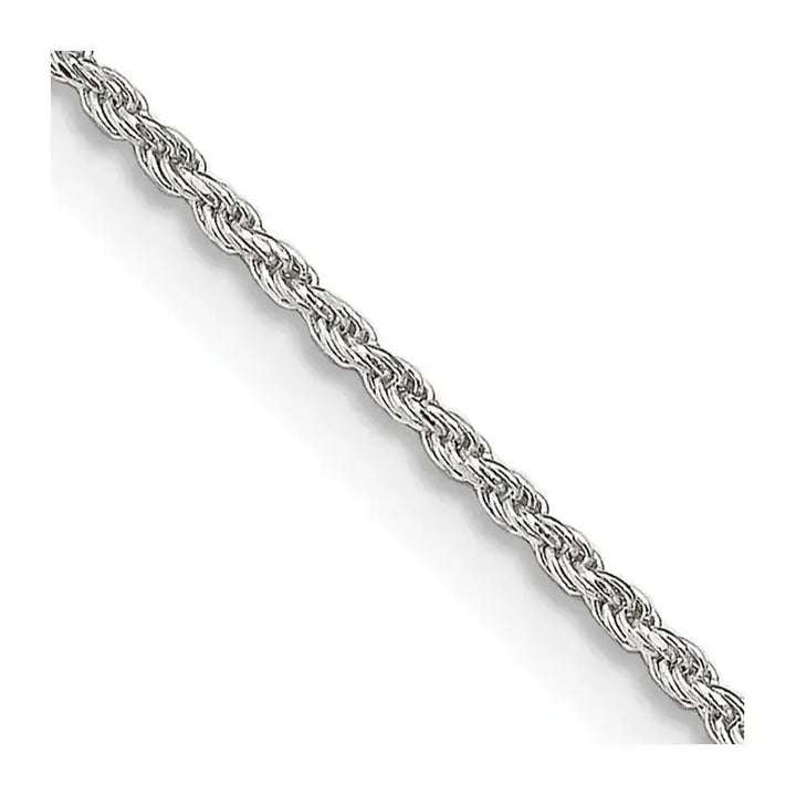 Sterling Silver 1.1mm Diamond-cut Rope Chain Necklace w/2in ext. - Larson Jewelers
