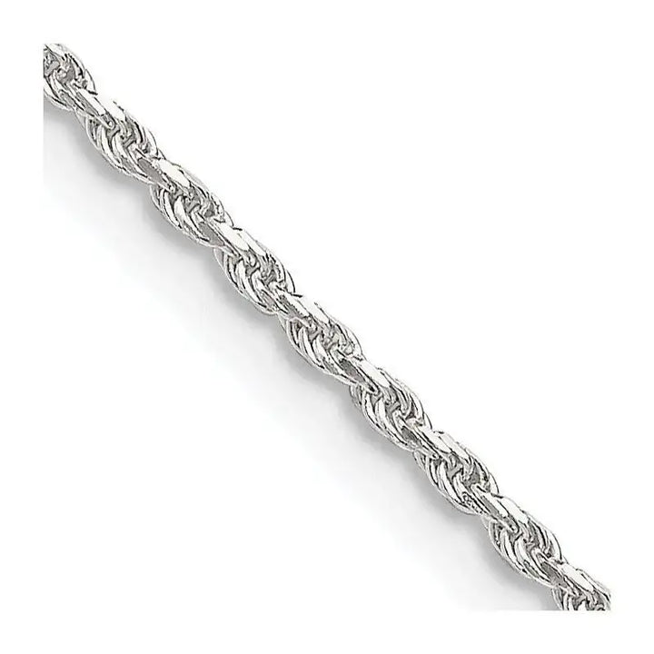 Sterling Silver 1.5mm Diamond-cut Rope Chain Necklace w/4in ext. - Larson Jewelers