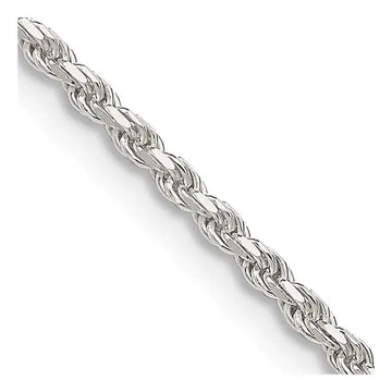 Sterling Silver 1.85mm Diamond-cut Rope Chain Necklace w/2in ext. - Larson Jewelers