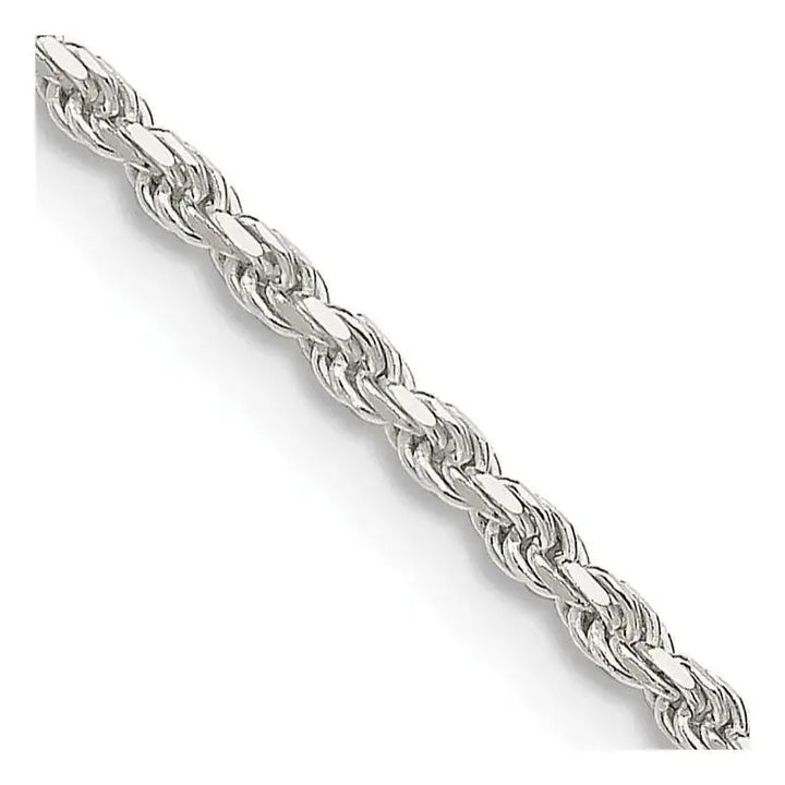 Sterling Silver 1.85mm Diamond-cut Rope Chain Necklace - Larson Jewelers