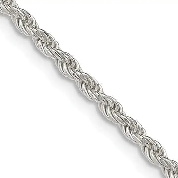 Sterling Silver 2.25mm Diamond-cut Rope Chain Necklace - Larson Jewelers