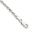 Sterling Silver 2.5mm Diamond-cut Rope Chain Anklet
