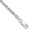 Bracelet chaîne en argent sterling plaqué rhodium de 2,75 mm avec diamants