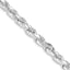 Sterling Silver Rhodium-plated 7mm Diamond-cut Rope Chain Necklace