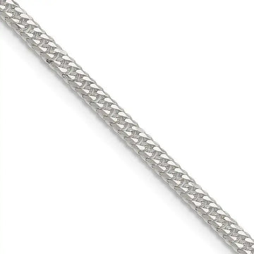Sterling Silver Polished Double Diamond-cut Curb Chain Necklace - Larson Jewelers