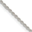 Sterling Silver 1.5mm Solid Rope Chain Necklace