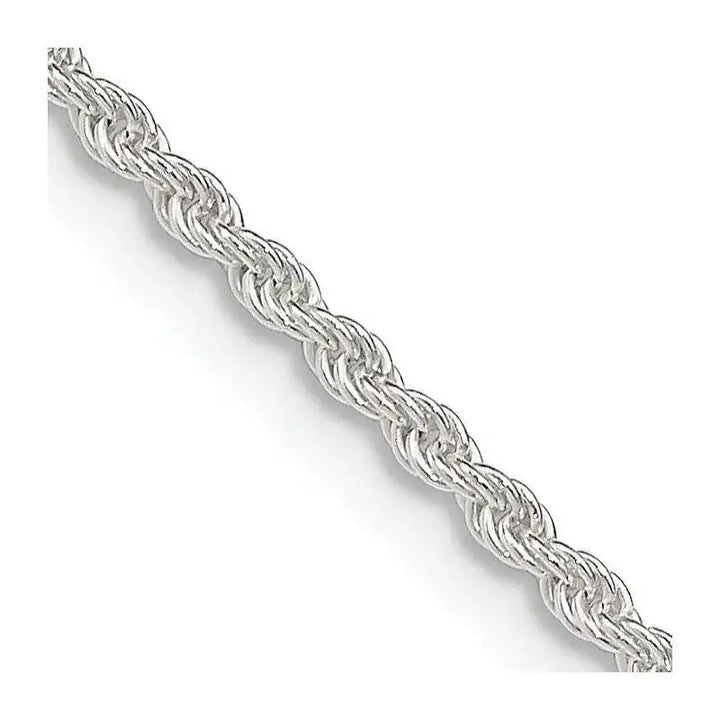 Sterling Silver 1.8mm Solid Rope Chain Necklace - Larson Jewelers