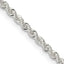 Sterling Silver 2.3mm Solid Rope Chain Necklace