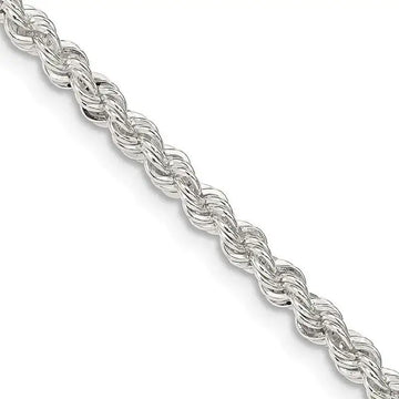 Sterling Silver 3mm Solid Rope Chain Necklace - Larson Jewelers