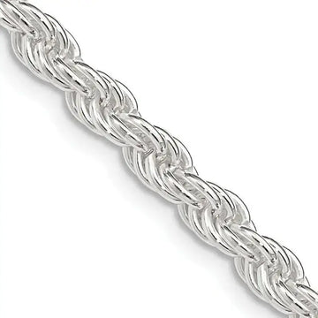 Sterling Silver 4.5mm Solid Rope Chain Necklace - Larson Jewelers