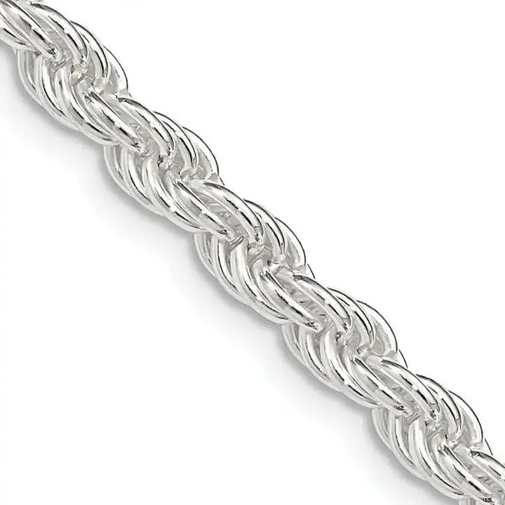 Sterling Silver 4.5mm Solid Rope Chain Necklace - Larson Jewelers