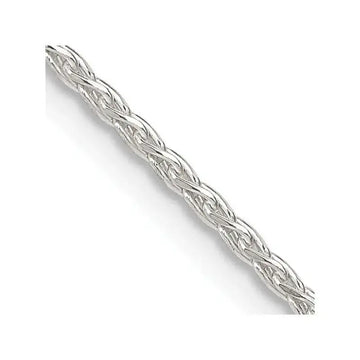 Sterling Silver 1.5mm Diamond-cut Spiga Chain Necklace w/2in ext. - Larson Jewelers