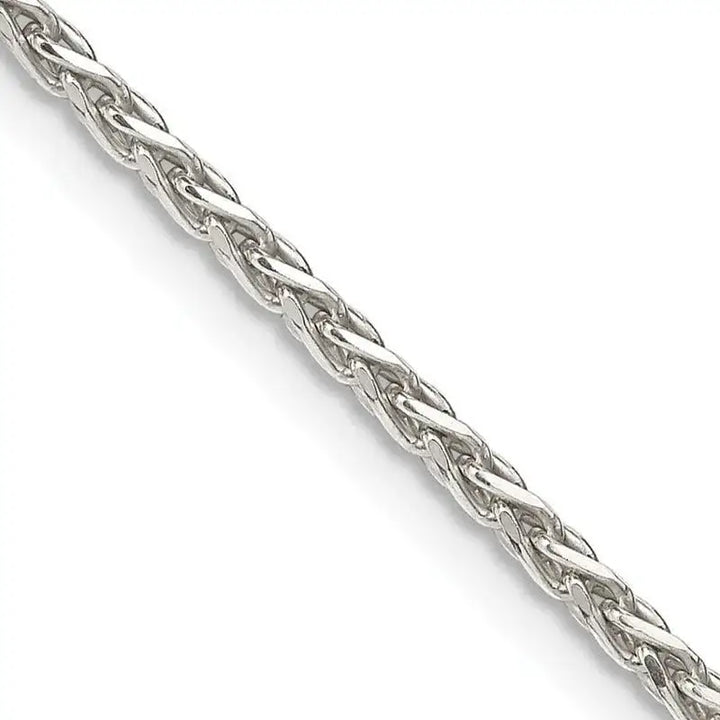Sterling Silver 2mm Diamond-cut Spiga Chain Necklace - Larson Jewelers