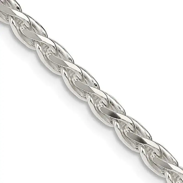 Sterling Silver 3.75mm Diamond-cut Spiga Chain Necklace - Larson Jewelers