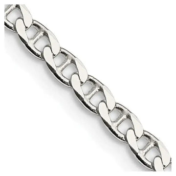 Sterling Silver 3.15mm Flat Cuban Anchor Chain Necklace - Larson Jewelers