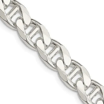 Sterling Silver 9mm Flat Cuban Anchor Chain Necklace - Larson Jewelers