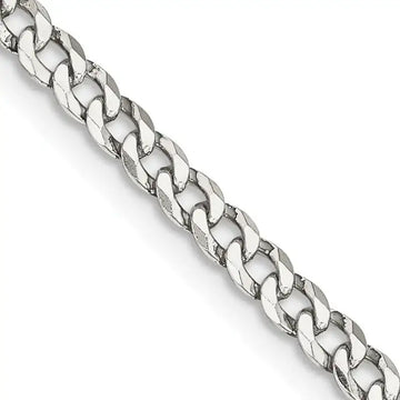 Sterling Silver 3.2mm Beveled Curb Chain Necklace - Larson Jewelers