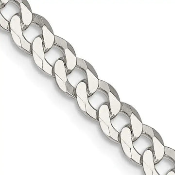Sterling Silver 5mm Beveled Curb Chain Necklace - Larson Jewelers
