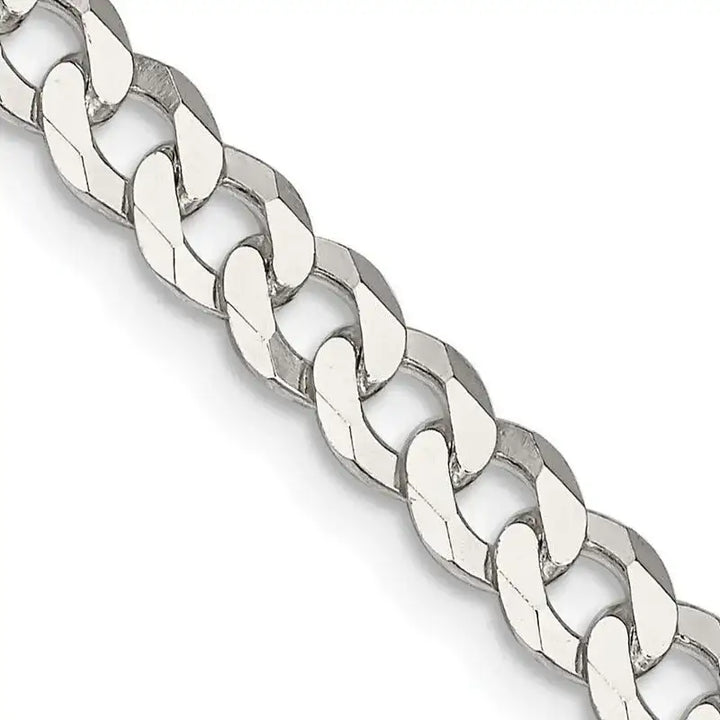 Sterling Silver 5mm Beveled Curb Chain Necklace - Larson Jewelers