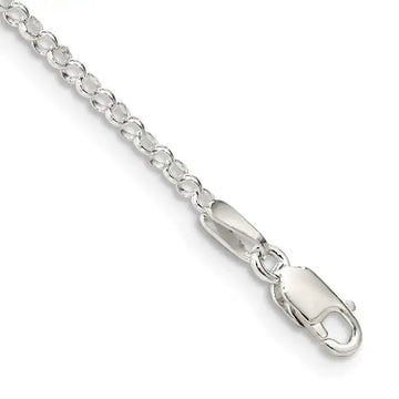 Sterling Silver 2mm Rolo Chain Anklet - Larson Jewelers