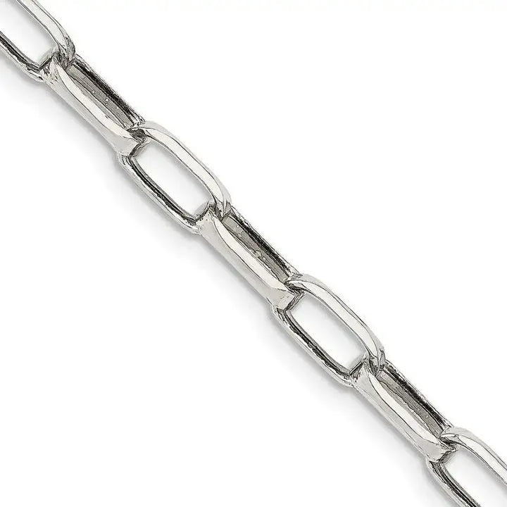 Sterling Silver 5mm Elongated Open Link Chain Necklace - Larson Jewelers