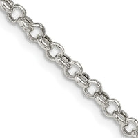 Collier chaîne rolo semi-solide en argent sterling de 3 mm